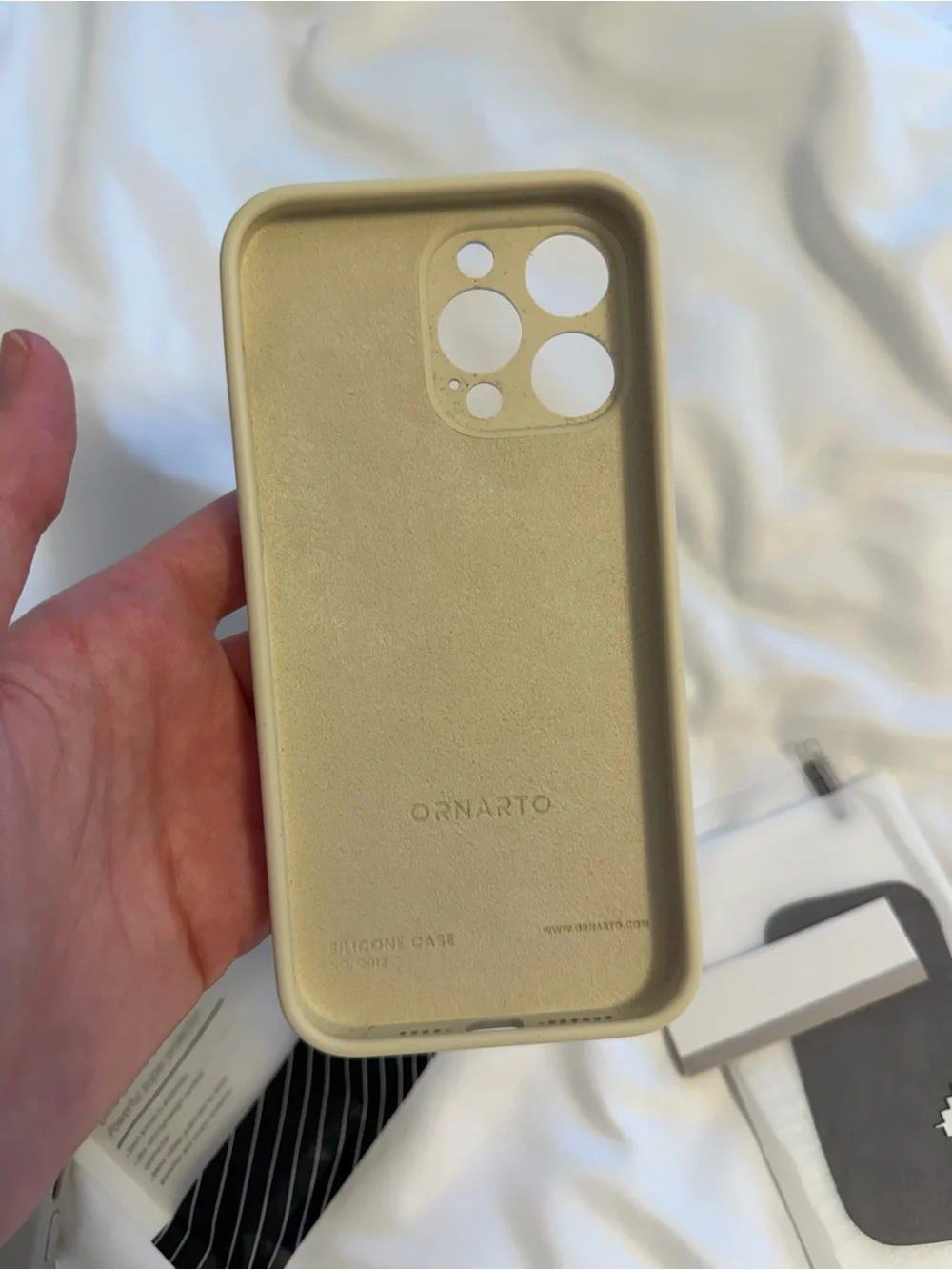 Neutral iPhone 14 Pro Max Silicone iPhone Case with PopGrip